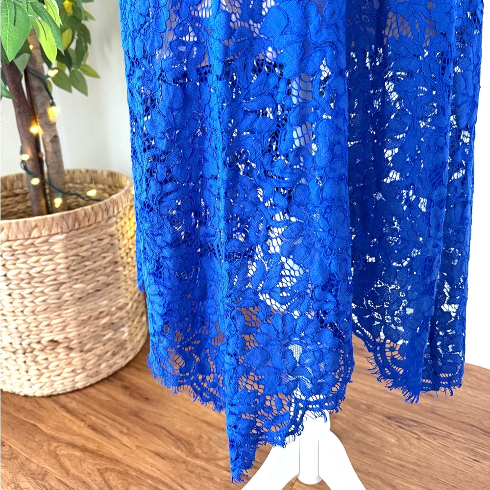 One Wish Royal Blue Lace Midi Dress, XS - Picture 6 of 10